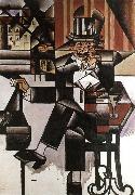 Juan Gris The man at the coffee room oil painting reproduction